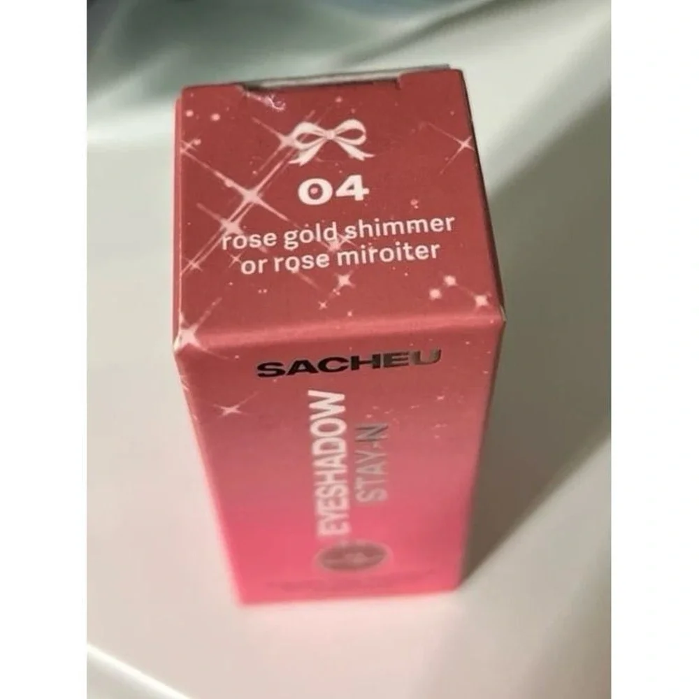 Sacheu Eyeshadow Stay-N Long Wear Liquid Eyeshadow 04 Shu-ggah Rose Gold Shimmer